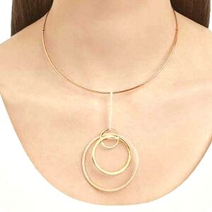 Swarovski Cirle Sphere Gold Crystal Necklace NWT Original Blue Box With Receipt